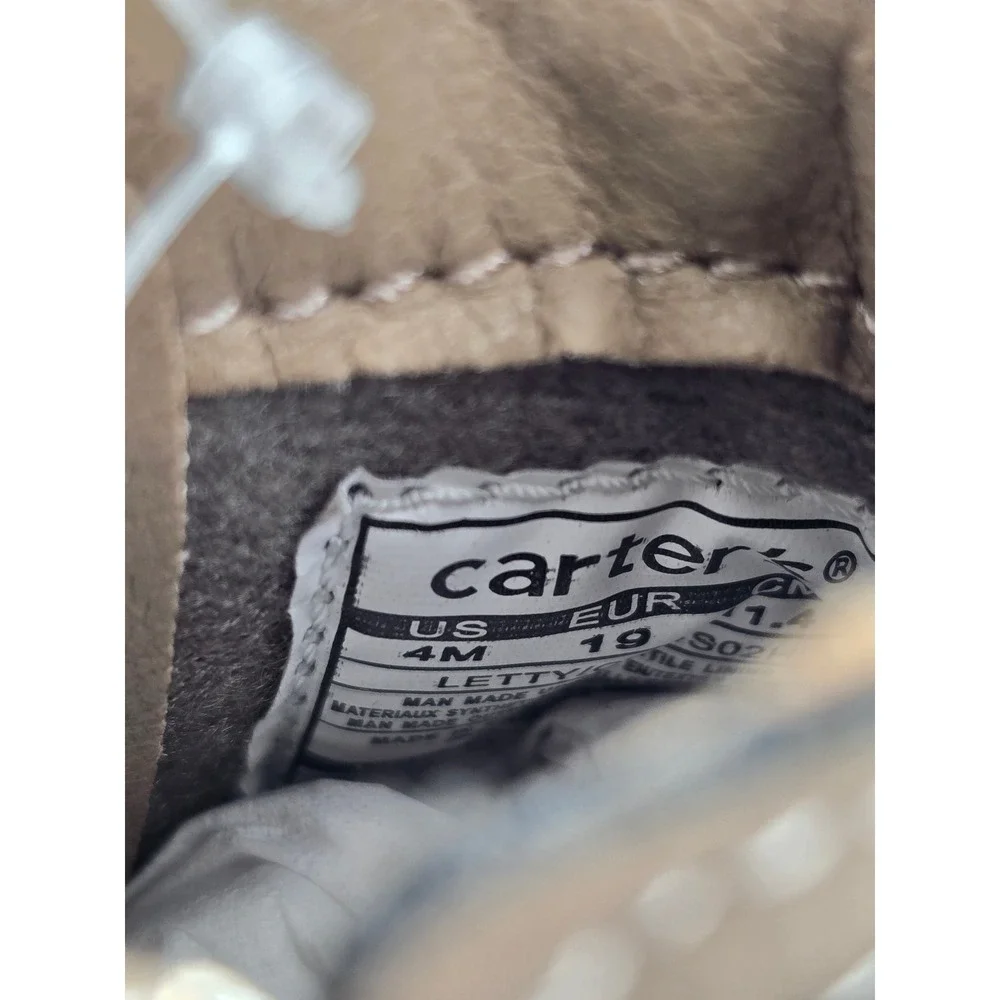 Carter's Ankle Boots Toddler Girls Size 4 Khaki Brown Taupe Variety Pack - NEW